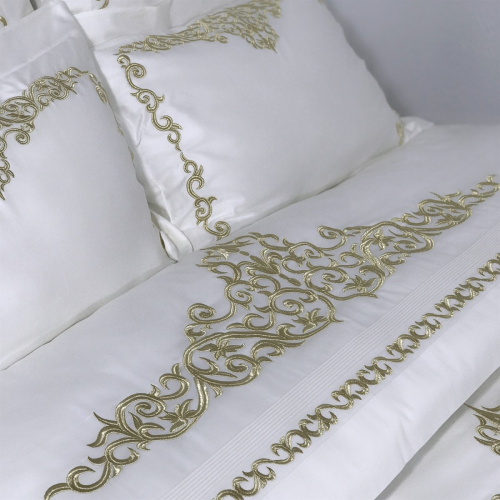 Maraş Çift Kişilik Nevresim Pike Takımı 7 Parça (GOLD) - 2