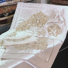 Nisa 5 Parça Seccade Takımı (KREM-GOLD)
